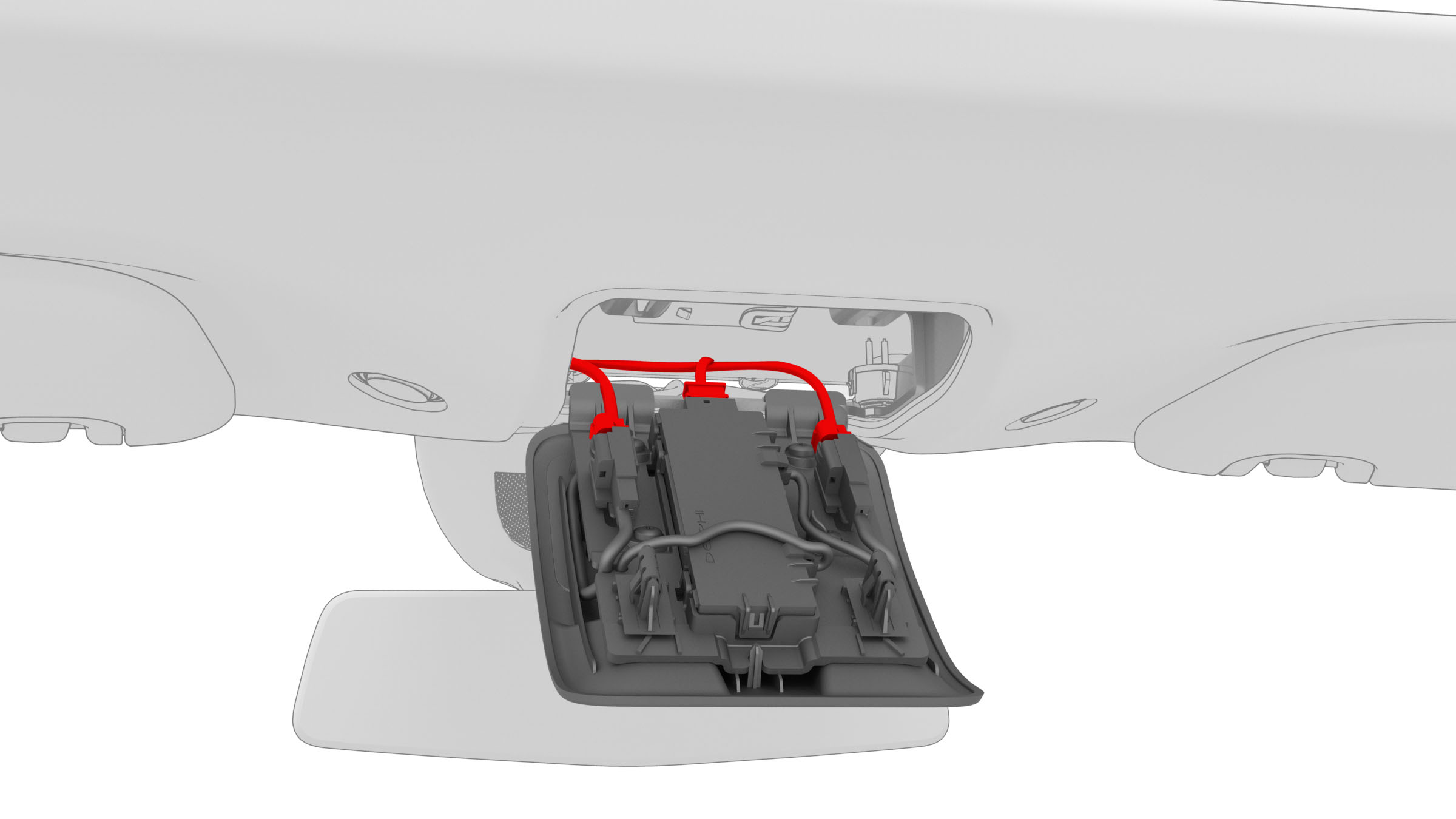 Overhead Console Map Light For Mazda 3 2010-2013 - Direct Replacement Reading Lamp Without Sunroof