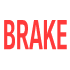 红色 BRAKE 字样