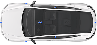 一些标注，显示摄像头在车上的位置。